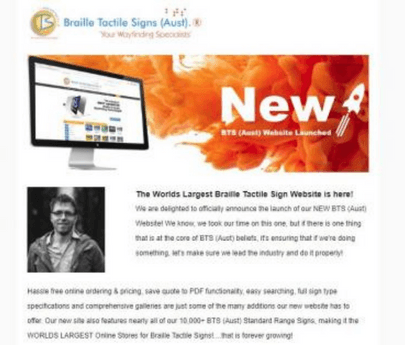 BTS (Aust) Update - July 2018 - Braille Tactile Signs (Aust) - Your Braille Sign Specialists - Industry Leaders