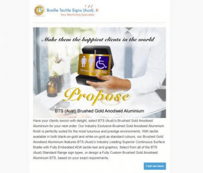 BTS (Aust) Update - November 2018 - Braille Tactile Signs (Aust) - Your Braille Sign Specialists - Industry Leaders