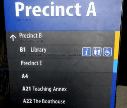 James Cook Uni - Braille Tactile Signs (Aust) - Your Braille Sign Specialists - Industry Leaders