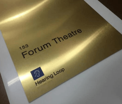 University of Melbourne - Forum Theatre - Braille Tactile Signs (Aust) - Your Braille Sign Specialists - Industry Leaders