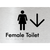 Female Toilet w/ Large Arrow