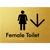 Female Toilet with Large directional Arrow