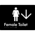 Female Toilet w/ Large Arrow