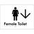 Female Toilet w/ Large Arrow
