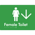 Female Toilet w/ Large Arrow