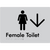 Female Toilet w/ Large Arrow