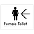 Female Toilet w/ Large Arrow