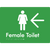 Female Toilet w/ Large Arrow