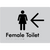 Female Toilet w/ Large Arrow