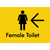 Female Toilet w/ Large Arrow