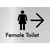 Female Toilet w/ Large Arrow