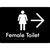 Female Toilet w/ Large Arrow