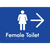 Female Toilet w/ Large Arrow