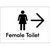 Female Toilet w/ Large Arrow