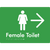 Female Toilet w/ Large Arrow