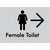 Female Toilet w/ Large Arrow