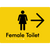 Female Toilet w/ Large Arrow