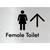 Female Toilet w/ Large Arrow