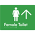 Female Toilet w/ Large Arrow