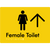 Female Toilet w/ Large Arrow