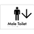 Male Toilet w/ Large Arrow