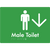 Male Toilet w/ Large Arrow