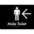 Male Toilet w/ Large Arrow