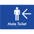 Male Toilet w/ Large Arrow