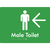 Male Toilet w/ Large Arrow