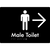 Male Toilet w/ Large Arrow