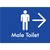 Male Toilet w/ Large Arrow