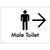 Male Toilet w/ Large Arrow