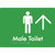 Male Toilet w/ Large Arrow