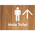 Male Toilet with Large Directional Arrow