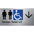 Unisex Accessible Toilet LH w/ Large Arrow