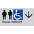 Unisex Accessible Toilet LH w/ Large Arrow
