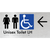 Unisex Accessible Toilet LH w/ Large Arrow