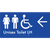 Unisex Accessible Toilet LH w/ Large Arrow