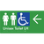 Unisex Accessible Toilet LH w/ Large Arrow