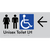 Unisex Accessible Toilet LH w/ Large Arrow