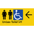 Unisex Accessible Toilet LH w/ Large Arrow