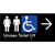 Unisex Accessible Toilet LH w/ Large Arrow