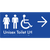 Unisex Accessible Toilet LH w/ Large Arrow
