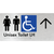 Unisex Accessible Toilet LH w/ Large Arrow