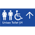 Unisex Accessible Toilet LH w/ Large Arrow