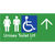 Unisex Accessible Toilet LH w/ Large Arrow