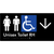 Unisex Accessible Toilet RH w/ Large Arrow