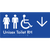 Unisex Accessible Toilet RH w/ Large Arrow