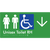 Unisex Accessible Toilet RH w/ Large Arrow
