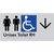 Unisex Accessible Toilet RH w/ Large Arrow